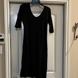 Bozzolo Classic Black Long Sleeve Dress